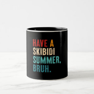 Heb een Skibidi Summer Burh Grappige Leraar Laatst Tweekleurige Koffiemok