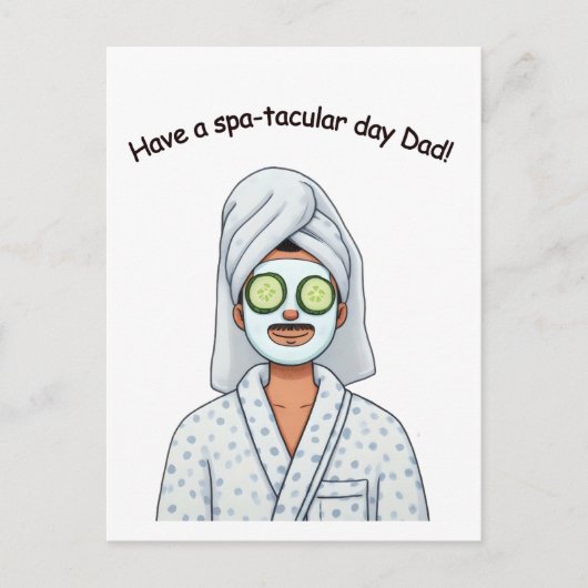 Heb een spa-tacular dag papa vaders cadeau briefkaart (Voorkant)