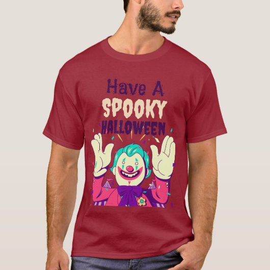 Heb een spookachtige Halloween met afbeelding van  T-shirt (Voorkant)