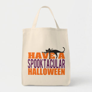 Heb een Spooktaculaire halloween met een zwarte ka Tote Bag