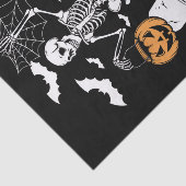 Heb een Spooky Day Halloween Witch Gift Skeleton Tissuepapier (Detail)