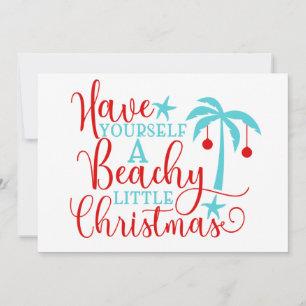Heb een strandkerstmis feestdagenkaart
