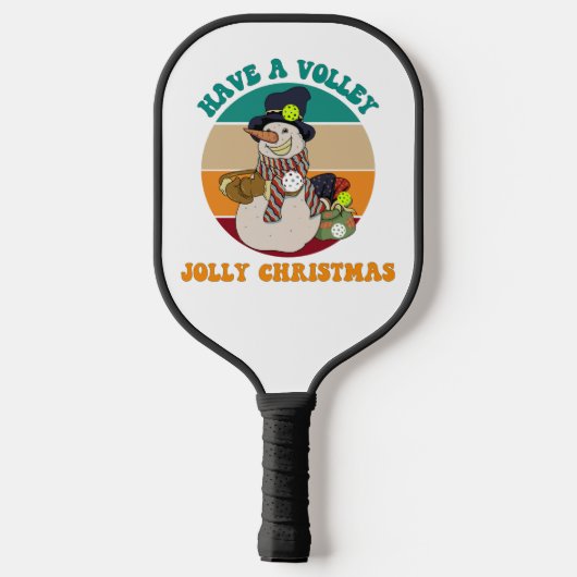Heb een Volley Jolly Kerstmis. Funny Pickleball Pickleball Paddle (Achterkant)