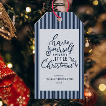 Heb een vrolijk klein Kerstmis Blauw