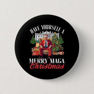 Heb een vrolijk mega kerstfeest Sinterklaas Funny  Ronde Button 5,7 Cm