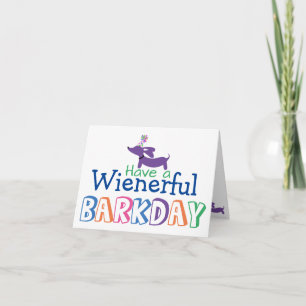 Heb een Wienerous Barkday Birthday Wiener Dog Nota Kaart