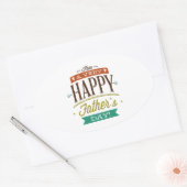 Heb een zeer gelukkige vaderdag ovale sticker (Envelop)