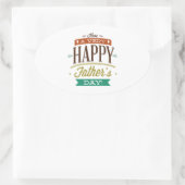 Heb een zeer gelukkige vaderdag ovale sticker (Tas)