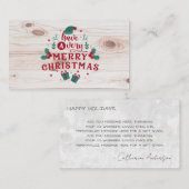 Heb een zeer prettig Visitekaartje van het Kerstbe (Voorkant / Achterkant)