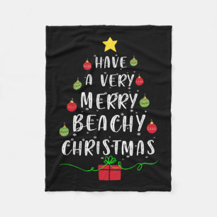 Heb een zeer vrolijke strandachtige kerstboom trui fleece deken