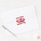 Heb een zoete Valentijnsdag Vierkante Sticker (Envelop)