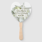 Heb en houd Zee Star Hydrangea White Wedding Han Handwaaier (Voorkant)