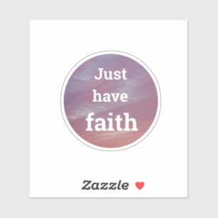 Heb enkel geloof paarse marmeren cirkelpatroon Vin Sticker