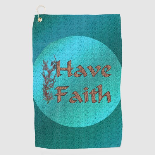 Heb Faith Inspirerend Golfhanddoek (Voorkant)