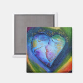 Heb Faith Magnet blauw Magneet (Voorkant / Achterkant)