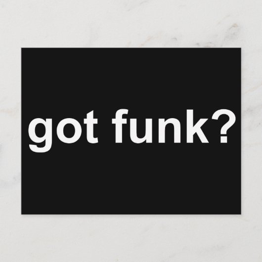 Heb Funk Black Briefkaart (Voorkant)