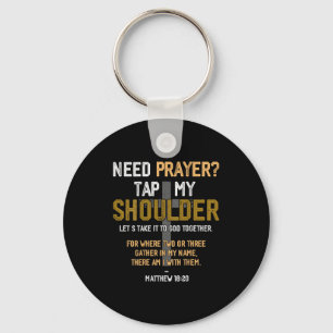 Heb Gebed Tik Op Mijn Schouder Bijbelvers Christen Sleutelhanger