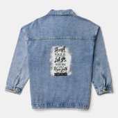 Heb Geloof Christelijk Bijbelvers Religieuze Kerk Denim Jacket (Achterkant)