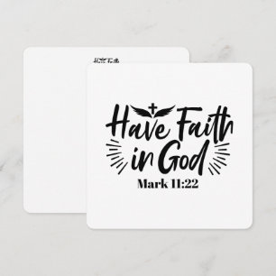 Heb geloof in God Markus 11:22 Inspirerende quote Kaart