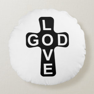 Heb God lief Rond Kussen