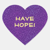 Heb hoop! hart sticker (Voorkant)