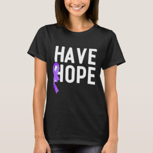 Heb Hoop Paarse Lint Overdose Awareness End Toevoe T-shirt