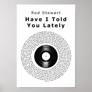 Heb ik je onlangs verteld dat Vinyl Record Song Ly Poster