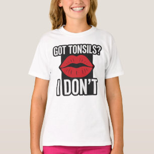 "Heb je amandelen? Ik heb geen "grappige post-tons T-shirt