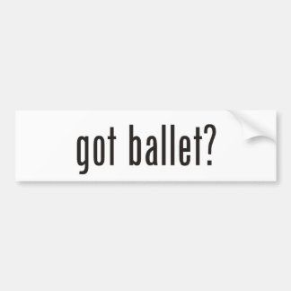 Heb je ballet? bumpersticker