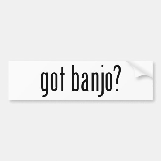 Heb je banjo? bumpersticker (Voorkant)