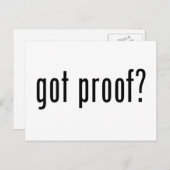Heb je bewijs? briefkaart (Voorkant / Achterkant)
