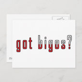 Heb je bigos? Markering Briefkaart (Voorkant / Achterkant)