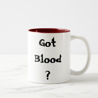 Heb je bloed? tweekleurige koffiemok