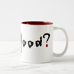 Heb je bloed? tweekleurige koffiemok