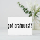 Heb je bratwurst? briefkaart (Staand voorkant)