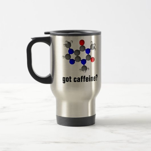 Heb je cafeïne? mok koffie (Links)