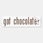 Heb je chocolade? bumpersticker (Voorkant)