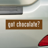 Heb je chocolade? bumpersticker (Op auto)
