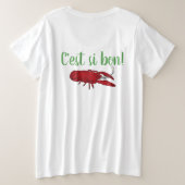 Heb je Crawfish? Grote Maat T-shirt (Design achterkant)