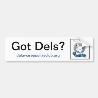 Heb je Dels, delawarepoultryclub.org? Bumpersticker