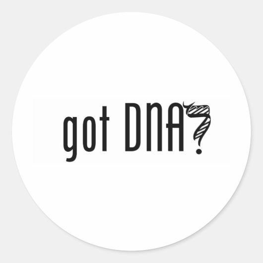Heb je DNA? Ronde Sticker (Voorkant)