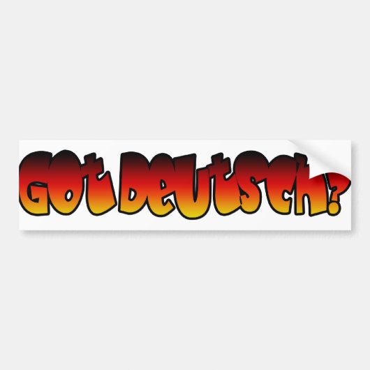 Heb je Duits? Bumpersticker (Voorkant)