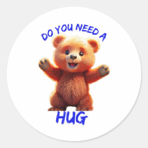 Heb je een enorme TEDDY BEAR nodig? Ronde Sticker