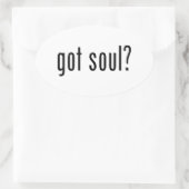 Heb je een ziel? ovale sticker (Tas)