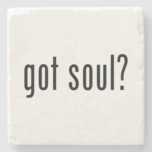 Heb je een ziel? stenen onderzetter (Voorkant)