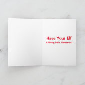 Heb je Elf een prettige kerst. Kaart (Binnen)