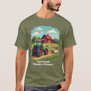 Heb je eten? Bedank een Farmer Tractor T-shirt