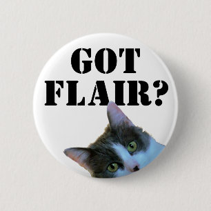Heb je Flair? Met spiekglas Ronde Button 5,7 Cm