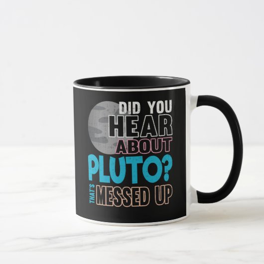 Heb je gehoord van Pluto? Dat is verzonnen Mok (Rechts)