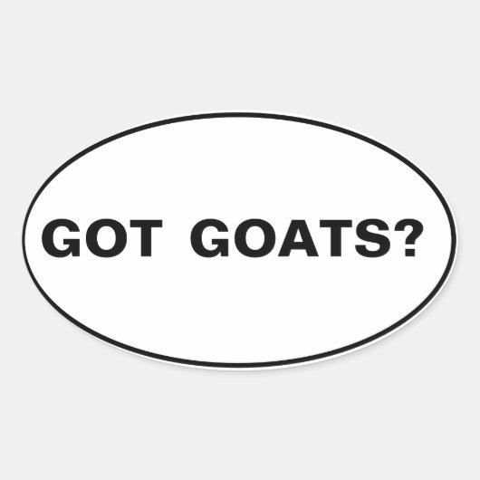 Heb je geiten? Tekst Ovale Sticker (Voorkant)